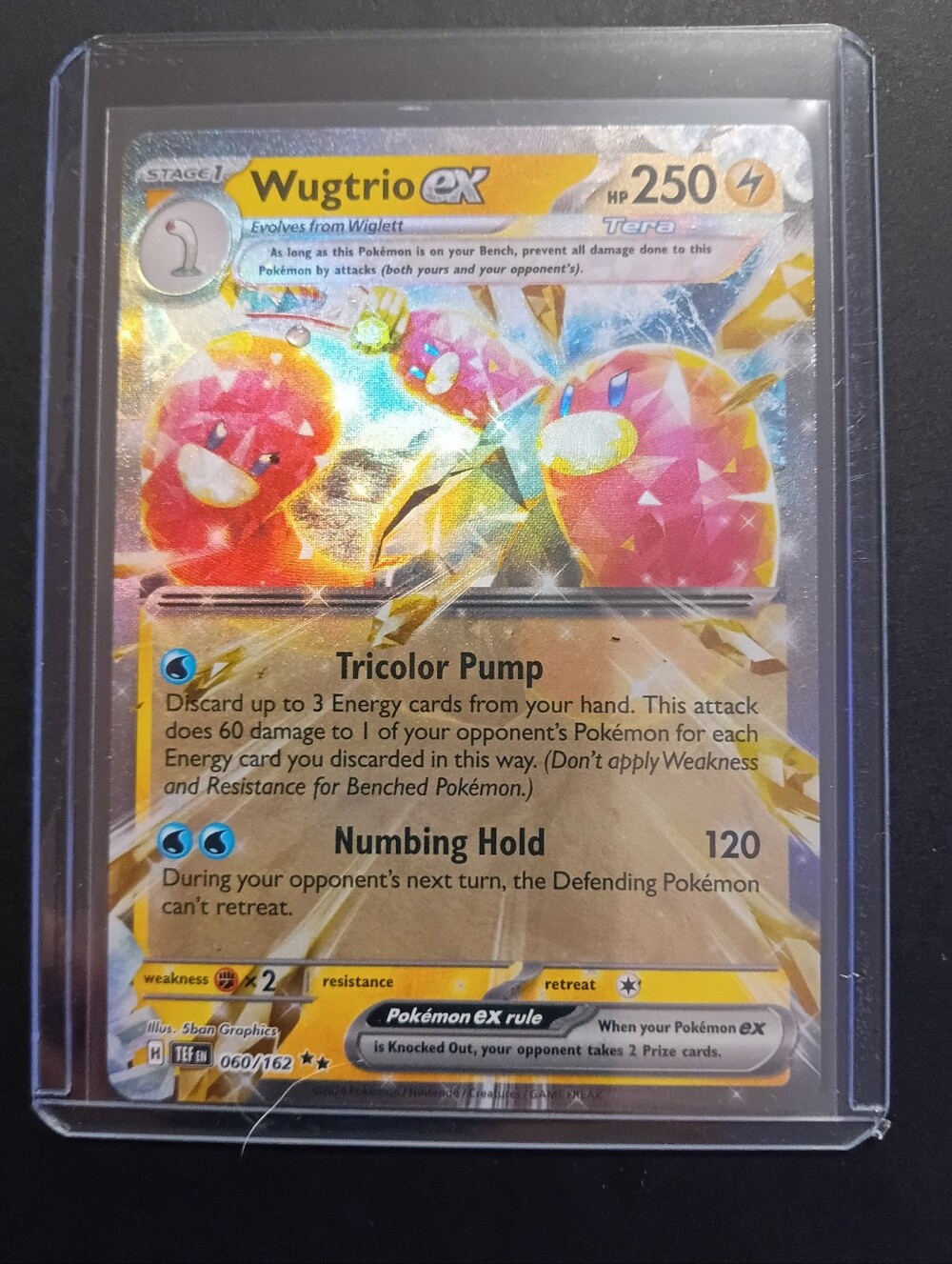 Wugtrio ex Holographic Card - Pink